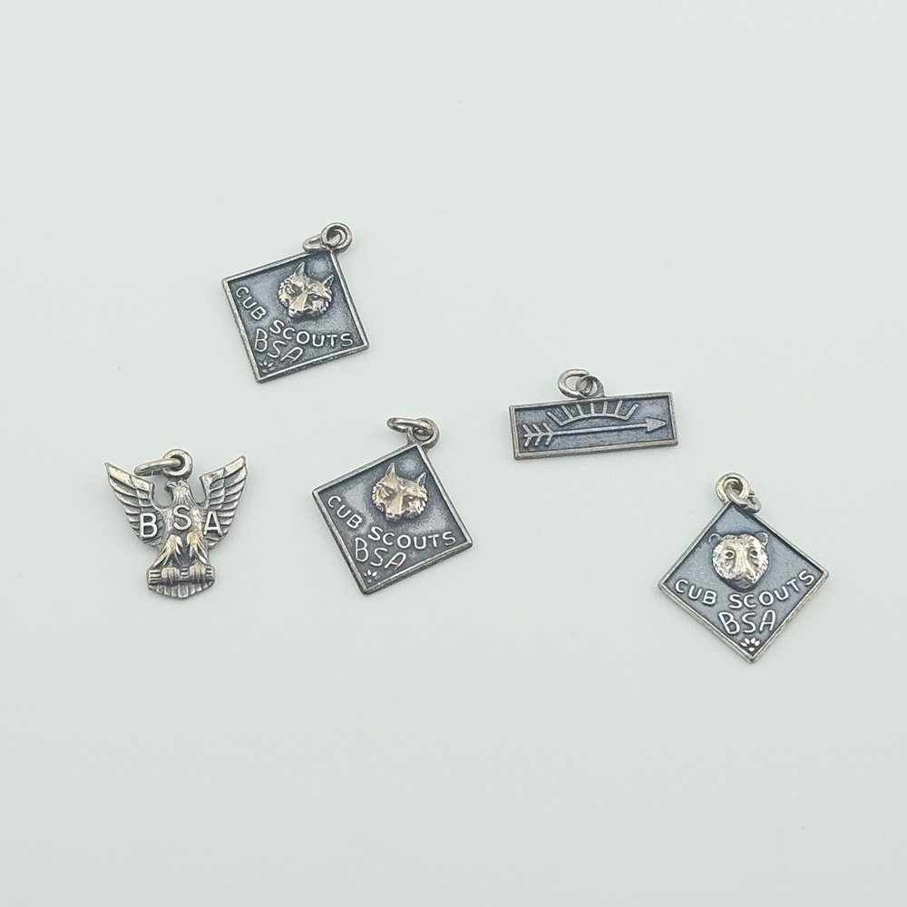 Vintage Sterling Silver Pendants of the Boy Scouts of America BSA